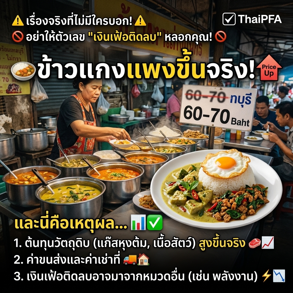 อย่าให้ตัวเลขเงินเฟ้อหลอกคุณ! เจาะลึกเหตุผลข้าวแกงแพง พร้อม 3 แผนการเงินกู้ชีพมนุษย์เงินเดือนและ SME ให้รอดจากโดมิโนค่าครองชีพ