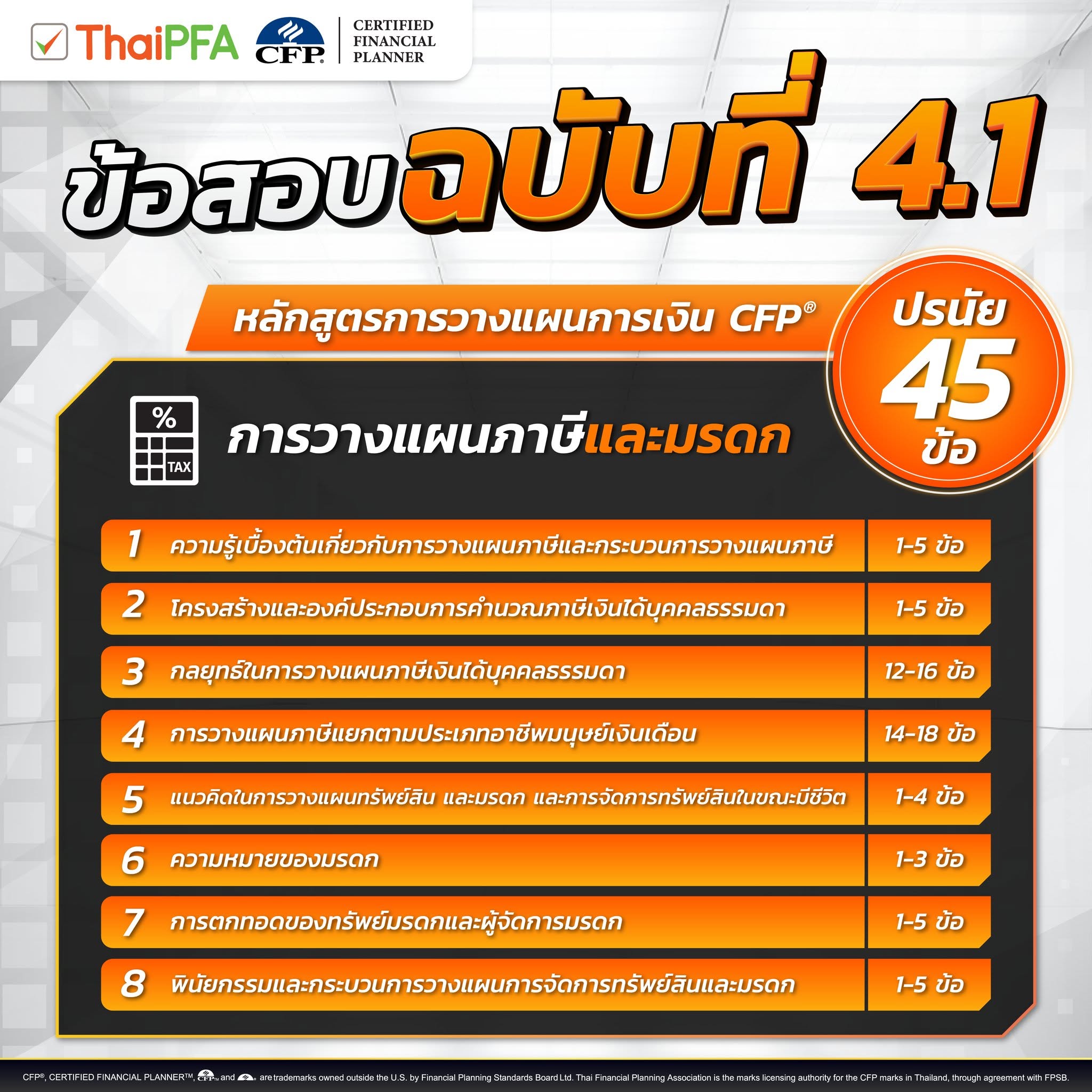 ข้อสอบ CFP ชุด 4.1  ชุดวิชาที่ 5