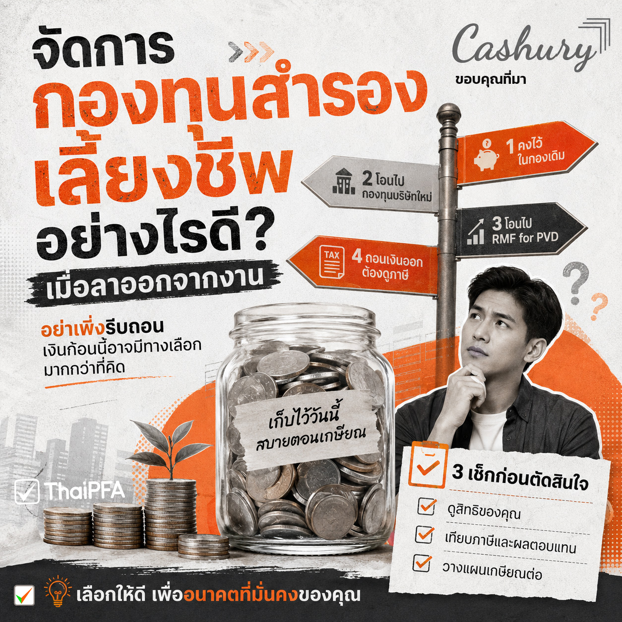 กองทุนสำรองเลี้ยงชีพ PVD ลาออกจากงาน#วางแผนเกษียณ ThaiPFA