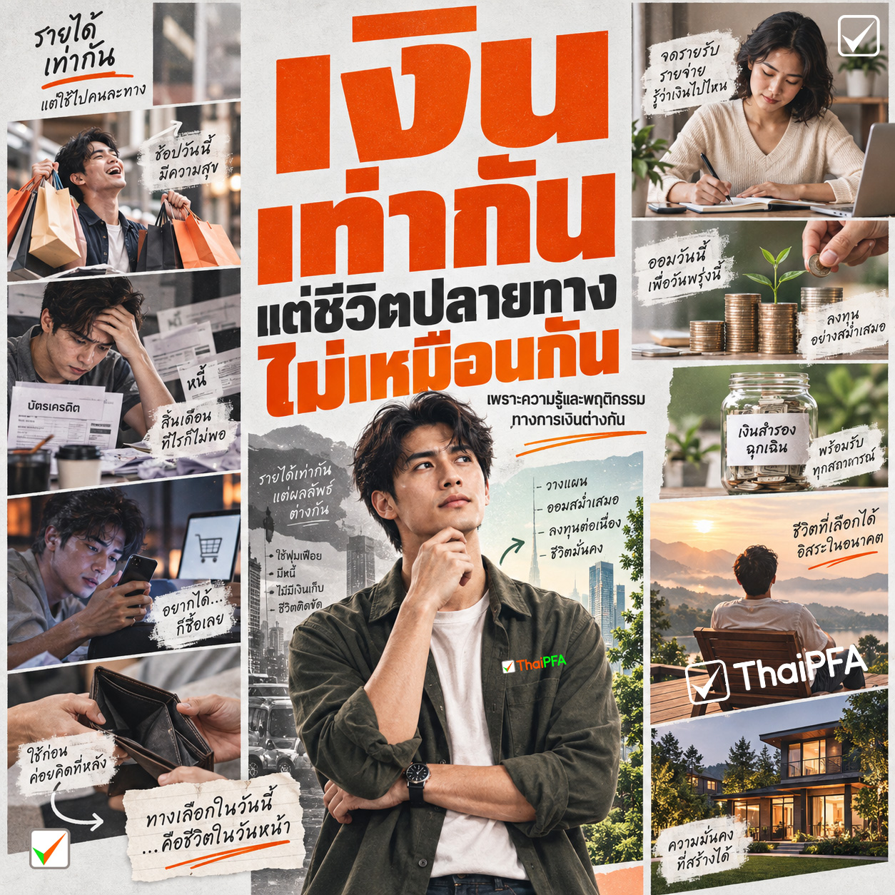รายได้เท่ากันไม่ได้แปลว่าปลายทางต้องเหมือนกัน เพราะสิ่งที่เปลี่ยนชีวิตอาจไม่ใช่ความรู้ แต่คือนิสัย ระบบ และการลงมือทำซ้ำ ๆ กับเงินทุกเดือน