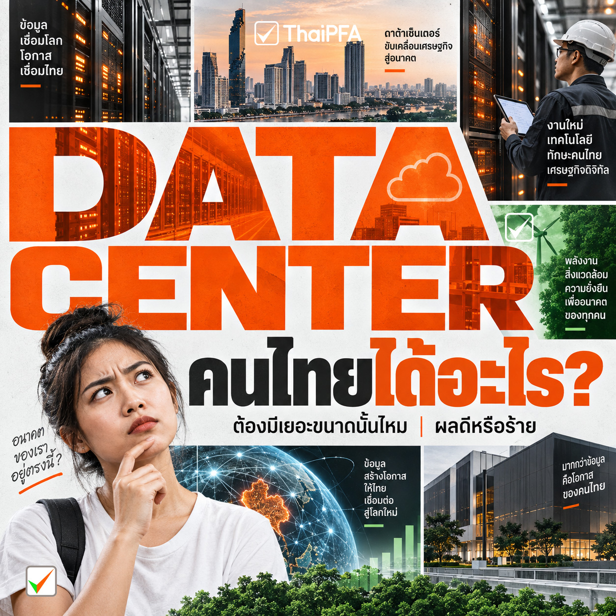 Data Center แห่มาไทย เงินลงทุนมหาศาล แต่คำถามคือคนไทยได้อะไร งานดีขึ้นไหม ค่าไฟใครจ่าย และเรากำลังเป็น Digital Hub หรือแค่ที่ตั้งเซิร์ฟเวอร์ของโลก?