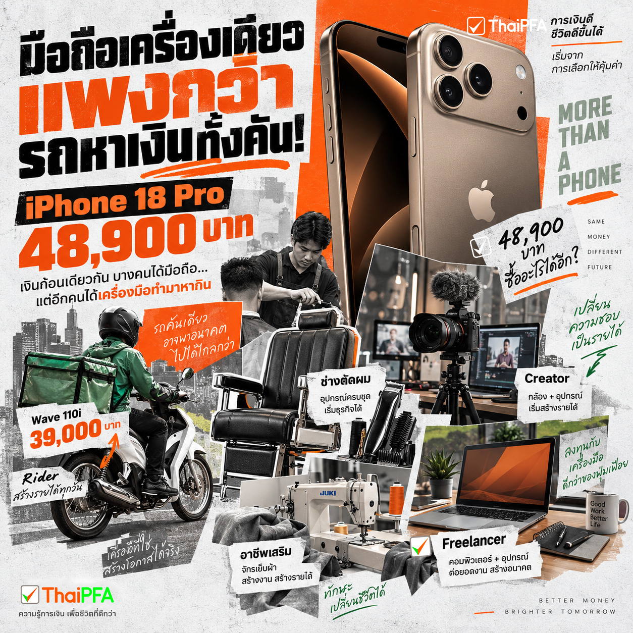 48,900 บาท ซื้อ มือถือ iPhone 18 หรือซื้อเครื่องมือเปลี่ยนชีวิต…คุณจะเลือกอะไร?